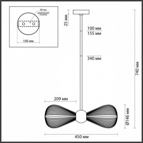 Подвесной светильник Odeon Light Elica 5402/2 в Советском - sovetskiy.mebel24.online | фото 4