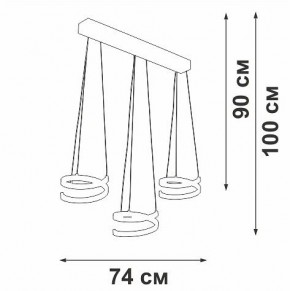 Подвесной светильник Vitaluce V3047 V3047-1/3S в Советском - sovetskiy.mebel24.online | фото 4
