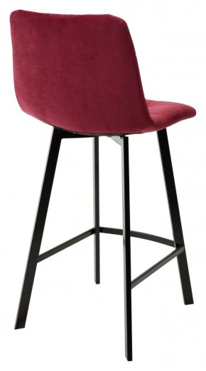 Полубарный стул CHILLI-QB SQUARE винный #16, велюр / черный каркас (H=66cm) М-City в Советском - sovetskiy.mebel24.online | фото 6