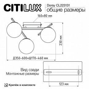 Потолочная люстра Citilux Dorsy CL223131 в Советском - sovetskiy.mebel24.online | фото 11