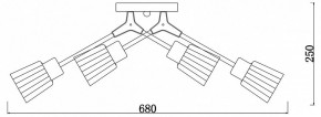 Потолочная люстра Escada Felicia 1137/6P в Советском - sovetskiy.mebel24.online | фото 3