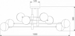 Потолочная люстра Eurosvet Nuvola 70129/8 латунь в Советском - sovetskiy.mebel24.online | фото 3