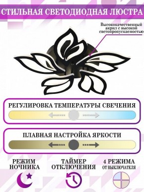 Потолочная люстра Natali Kovaltseva High-Tech Led Lamps HIGH-TECH LED LAMPS 82006 BLACK в Советском - sovetskiy.mebel24.online | фото 5