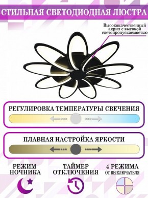 Потолочная люстра Natali Kovaltseva High-Tech Led Lamps HIGH-TECH LED LAMPS 82009 BLACK в Советском - sovetskiy.mebel24.online | фото 5