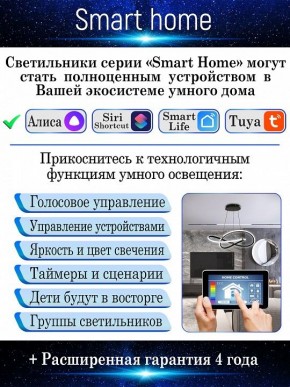 Потолочная люстра Natali Kovaltseva Smart home LED LAMPS 81216 в Советском - sovetskiy.mebel24.online | фото 6