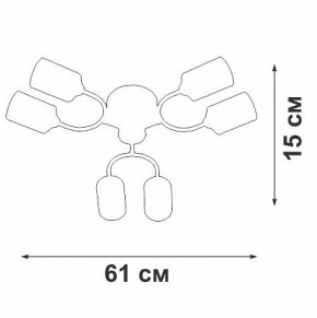 Потолочная люстра Vitaluce V2823 V2823-1/6PL в Советском - sovetskiy.mebel24.online | фото