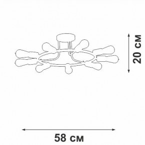 Потолочная люстра Vitaluce V3797 V3797-1/9PL в Советском - sovetskiy.mebel24.online | фото 2