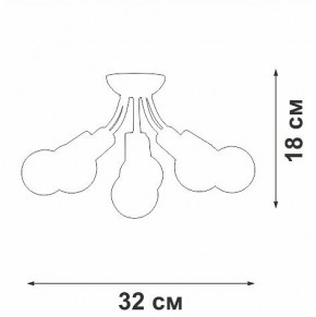 Потолочная люстра Vitaluce V3927 V3927-0/6PL в Советском - sovetskiy.mebel24.online | фото 6