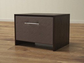 PROxSON Тумба Varna (ЛДСП Венге+экокожа Дуб венге с коричневым) 51x40 в Советском - sovetskiy.mebel24.online | фото