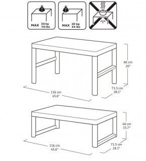 Раскладной стол Лион с регулируемой высотой столешницы (Lyon rattan table) графит (h400/650) в Советском - sovetskiy.mebel24.online | фото 4