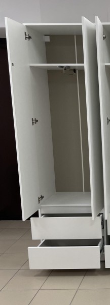 Шкаф 2-ств. с 2 ящиками и вешалкой "Бьянко" в Советском - sovetskiy.mebel24.online | фото 2
