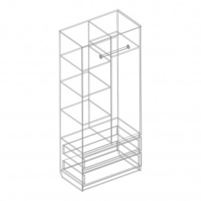 Шкаф 2-ств. с 2 ящиками "Бьянко" в Советском - sovetskiy.mebel24.online | фото 5