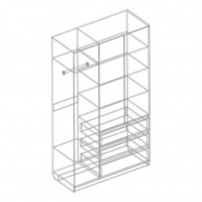 Шкаф 3-ств. с 3 ящиками "Бьянко" в Советском - sovetskiy.mebel24.online | фото 5