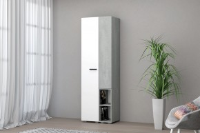 Шкаф Эльза (Бетонный Камень/Белый) в Советском - sovetskiy.mebel24.online | фото 1