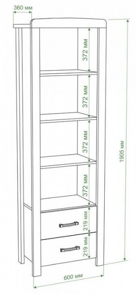 Шкаф книжный Бартоло ВТД-СФ в Советском - sovetskiy.mebel24.online | фото 2