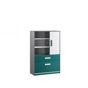 Шкаф книжный Кэнди КШ-2 Океан в Советском - sovetskiy.mebel24.online | фото