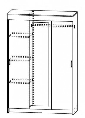 Шкаф-купе Бассо 1300 (Венге/Дуб белфорд) в Советском - sovetskiy.mebel24.online | фото 2