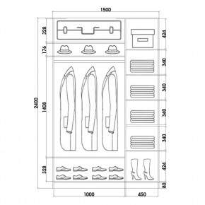 Шкаф-купе ХИТ 24-15-55 (620) в Советском - sovetskiy.mebel24.online | фото 3