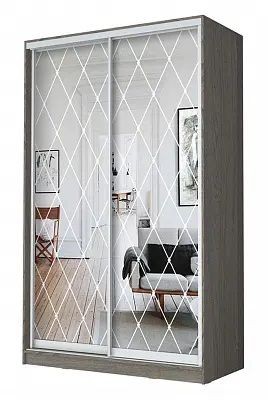 Шкаф-купе ХИТ 24-4-12/2-66 РОМБ БОЛЬШОЙ в Советском - sovetskiy.mebel24.online | фото