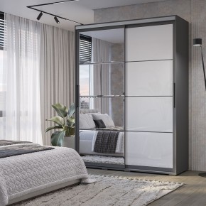 Шкаф-купе Крафт-6 1.6 м ШКК-06 (графит) в Советском - sovetskiy.mebel24.online | фото