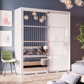 Шкаф-купе Крафт-6 1.6 м ШКК-06 (ясень белый) в Советском - sovetskiy.mebel24.online | фото