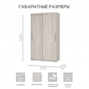 Шкаф-купе ШКК-11 (ясень белый) в Советском - sovetskiy.mebel24.online | фото 7