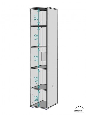Шкаф Linnea MHR-1-2 2050х400х510 (ДВ-М 11.1.25) в Советском - sovetskiy.mebel24.online | фото 3