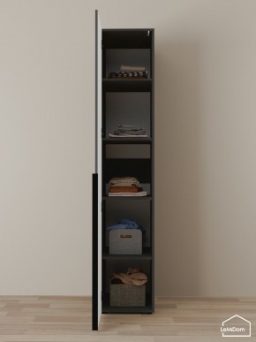 Шкаф Linnea MHR-1-2 2050х400х510 (Графит-М 11.1.25) в Советском - sovetskiy.mebel24.online | фото 4