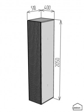 Шкаф Linnea MHR-1-3 2050х400х510 (ДВ-М 11.1.25) в Советском - sovetskiy.mebel24.online | фото 2