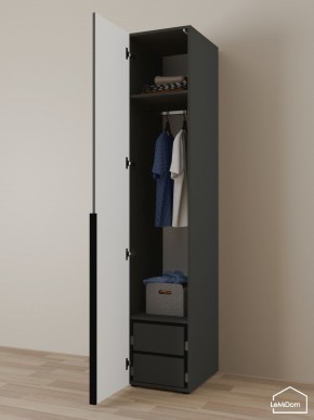 Шкаф Linnea MHR-1-3 2050х400х510 (Графит-М 11.1.25) в Советском - sovetskiy.mebel24.online | фото 5