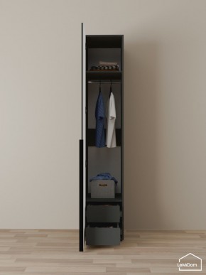 Шкаф Linnea MHR-1-3 2050х400х510 (Графит-М 11.1.25) в Советском - sovetskiy.mebel24.online | фото 6