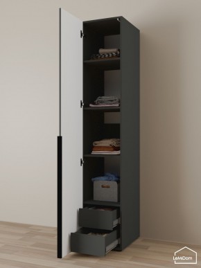 Шкаф Linnea MHR-1-4 2050х400х510 (Графит-М 11.1.25) в Советском - sovetskiy.mebel24.online | фото 6
