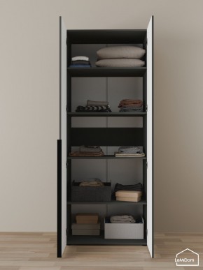 Шкаф Linnea MHR-2-2 2050х800х510 (Графит-М 11.1.25) в Советском - sovetskiy.mebel24.online | фото 4
