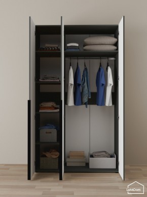 Шкаф Linnea MHR-3-1 2050х1200х510 (Графит-М 11.1.25) в Советском - sovetskiy.mebel24.online | фото 4
