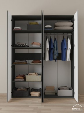 Шкаф Linnea MHR-4-1 2050х1600х510 (Графит-М 11.1.25) в Советском - sovetskiy.mebel24.online | фото 4