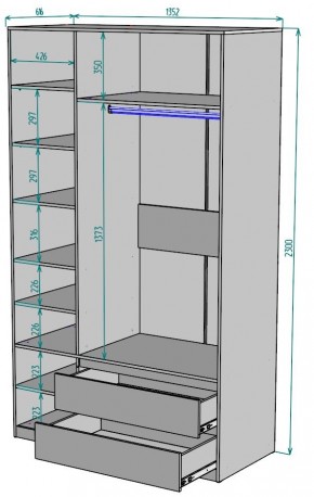 Шкаф Мальта H216 в Советском - sovetskiy.mebel24.online | фото 2