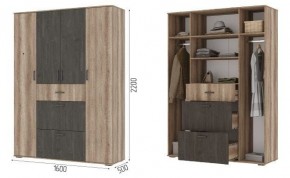 Шкаф Нельсон ШК03 Дуб каньон/железный камень в Советском - sovetskiy.mebel24.online | фото 2