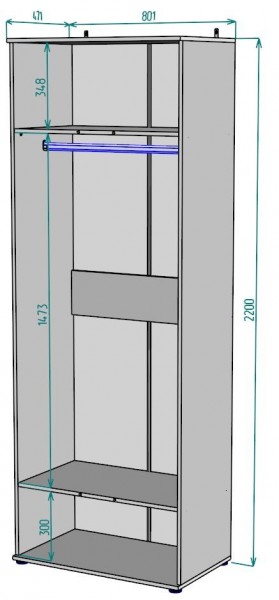 Шкаф Ольга H58 в Советском - sovetskiy.mebel24.online | фото 2