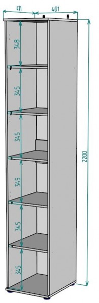 Шкаф Ольга H59 в Советском - sovetskiy.mebel24.online | фото 2