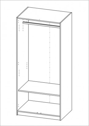 Шкаф ОРИОН двухдверный, цвет Дуб Венге в Советском - sovetskiy.mebel24.online | фото 2