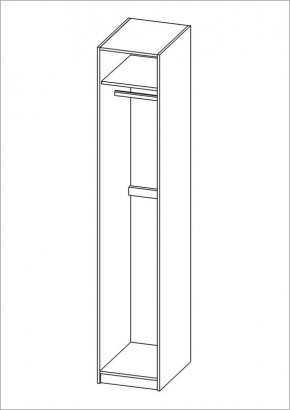 Шкаф ПЕГАС однодверный, цвет Дуб Венге в Советском - sovetskiy.mebel24.online | фото 3