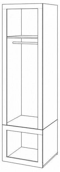 Шкаф платяной Toivo ТОЙ ШК 60/60 Д в Советском - sovetskiy.mebel24.online | фото 2