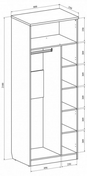 Шкаф платяной Виктория ВИ-11 в Советском - sovetskiy.mebel24.online | фото 5