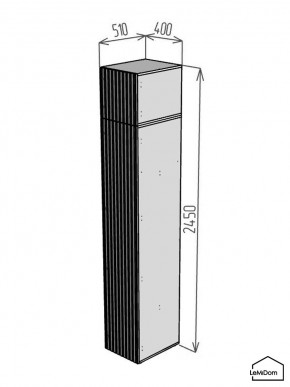 Шкаф с антресолью Linnea MHR-1A-1 2450х400х510 (Белый-М 11.1.1) в Советском - sovetskiy.mebel24.online | фото 2