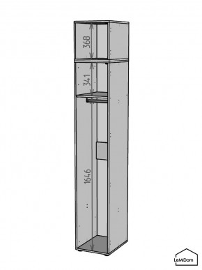 Шкаф с антресолью Linnea MHR-1A-1 2450х400х510 (Белый-М 11.1.1) в Советском - sovetskiy.mebel24.online | фото 3