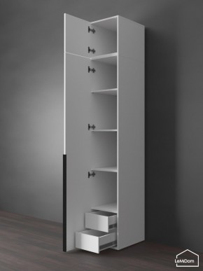 Шкаф с антресолью Linnea MHR-1A-4 2450х400х510 (Белый-М 11.1.2) в Советском - sovetskiy.mebel24.online | фото 5