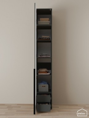 Шкаф с антресолью Linnea MHR-1A-4 2450х400х510 (Графит-М 11.1.25) в Советском - sovetskiy.mebel24.online | фото 4