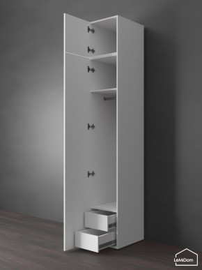 Шкаф с антресолью Linnea MHR-1POA-3 2450х400х510 (Белый-М 11.1.1) в Советском - sovetskiy.mebel24.online | фото 6