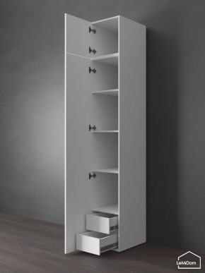 Шкаф с антресолью Linnea MHR-1POA-4 2450х400х510 (Белый-М 11.1.2) в Советском - sovetskiy.mebel24.online | фото 5