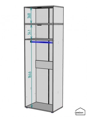 Шкаф с антресолью Linnea MHR-2A-1 2450х800х510 (Белый-М 11.1.1) в Советском - sovetskiy.mebel24.online | фото 3